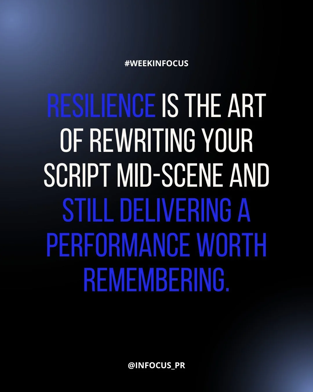 Sharing this thought from our #WeekinFocus series on resilience. After two decades in this industry, I can confirm that no script is ever final. The most memorable successes often come from those unscripted moments that demand a rewrite on the spot. 