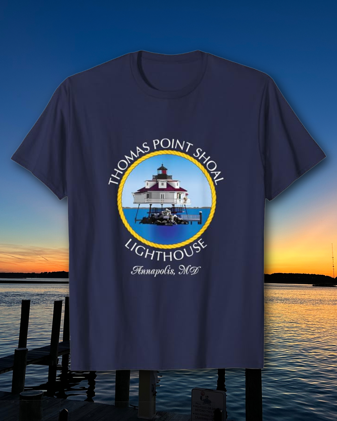 Thomas Point Shoal Lighthouse, Annapolis, MD, T-shirt