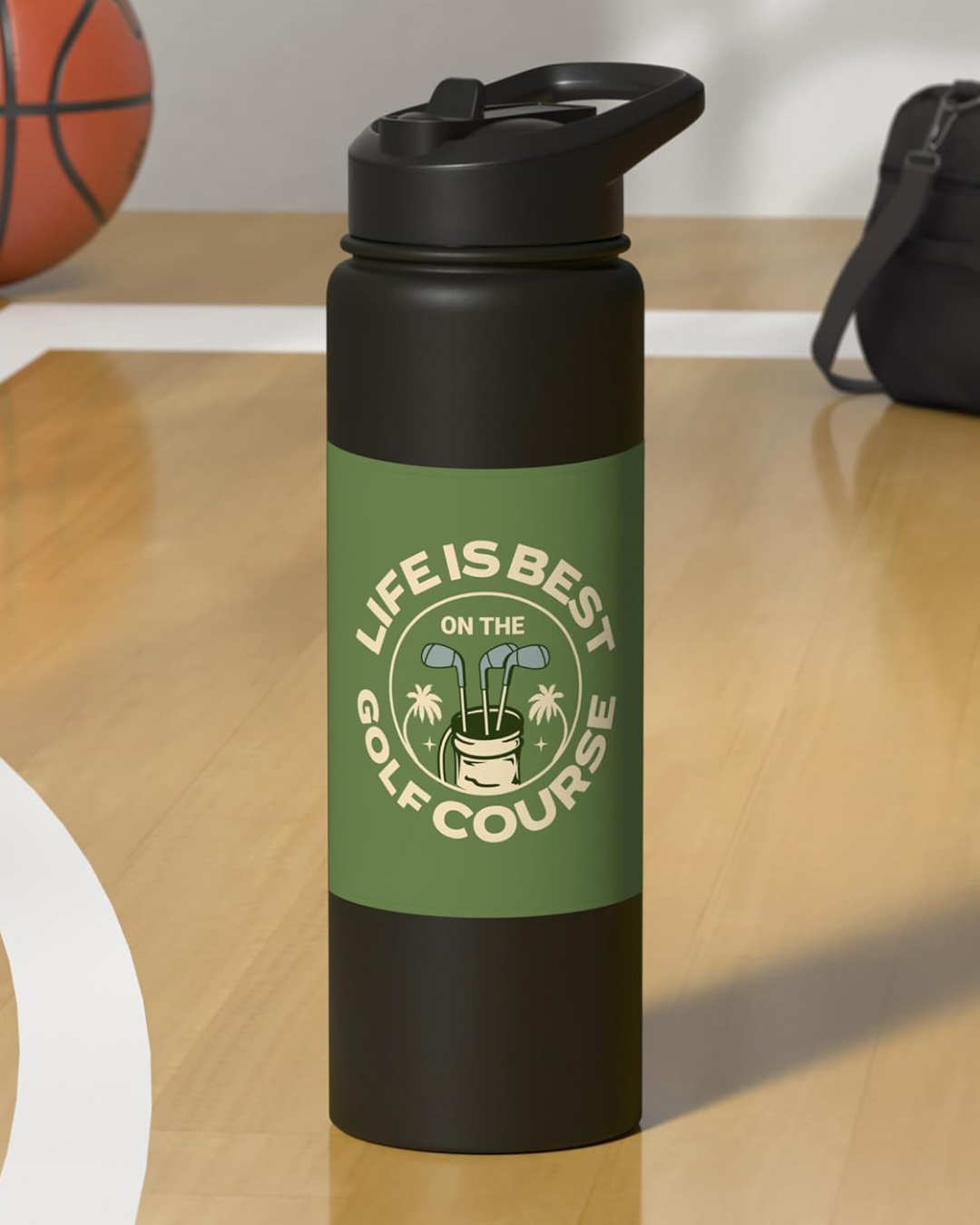 Life is Best on the Golf Course Water Bottle