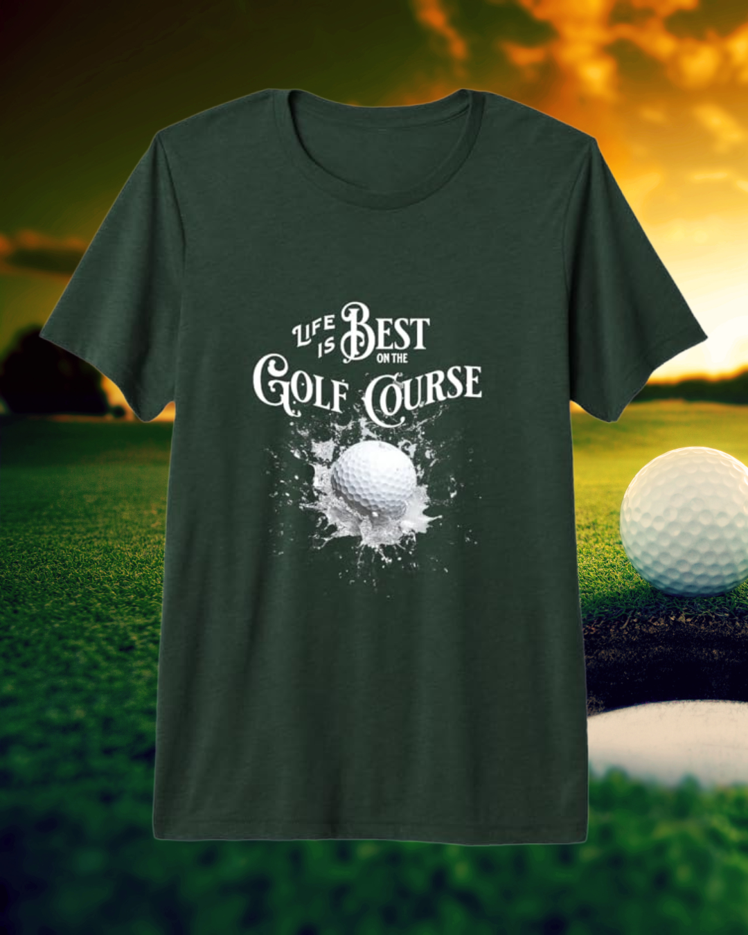 Life is Best on the Golf Course - Splash Ball T-shirt