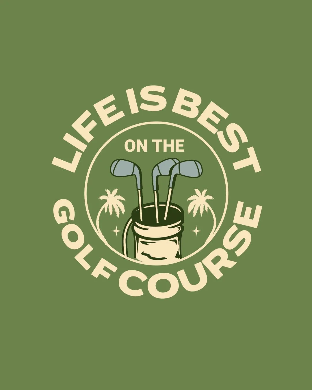 Life is better with a club in hand and nowhere else to be ⛳️🌴

Whether you're hitting the course at sunrise or dreaming about your next round, this design is made for those who know where they&rsquo;d rather be.

Now available on your everyday favor