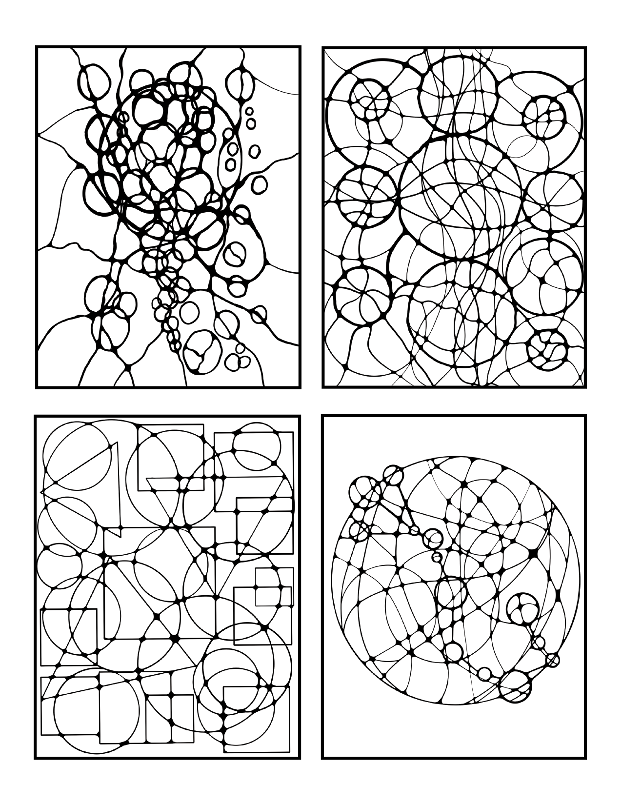 Sample pages from Mindful Flow: Abstract Designs for Creative Calm