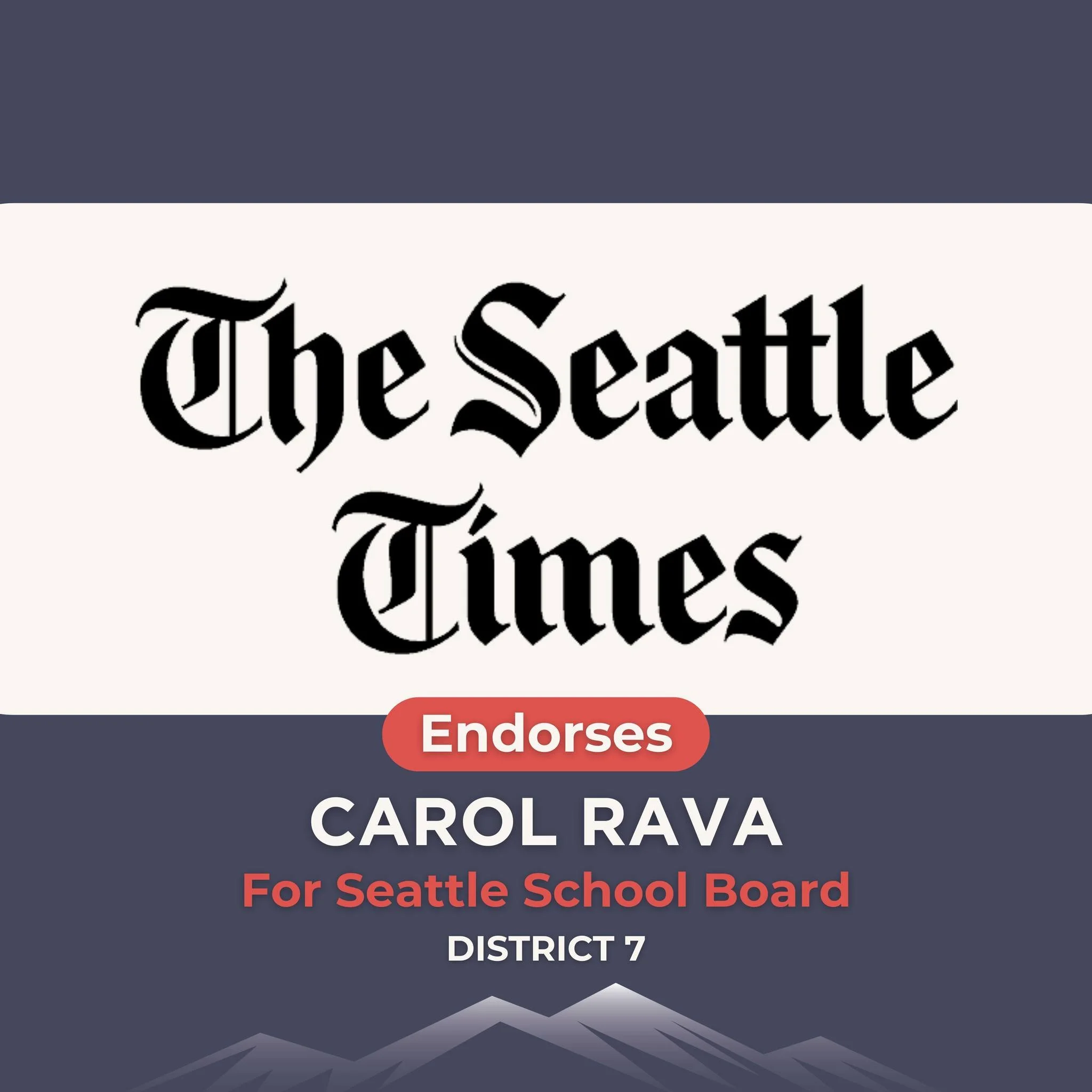 I&rsquo;m pleased to have earned the Seattle Times editorial board&rsquo;s endorsement 🗞️🌟📚 @seattletimes
