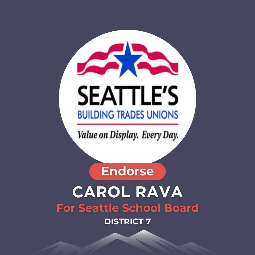 Happy to share I&rsquo;ve earned the endorsement of Seattle&rsquo;s Building Trades Unions 🌟