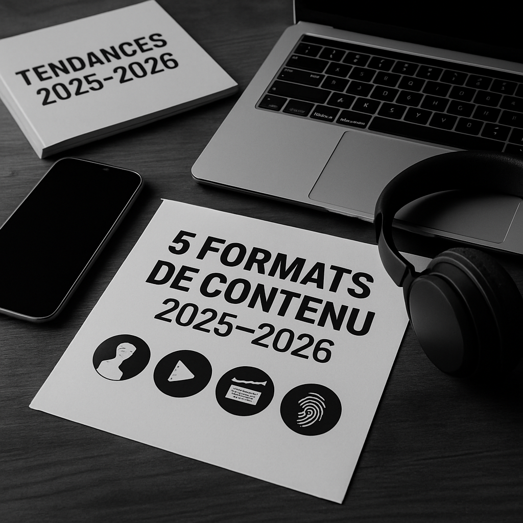 Les 5 formats de contenu qui vont dominer 2025–2026 (et pourquoi votre marque doit les maîtriser)