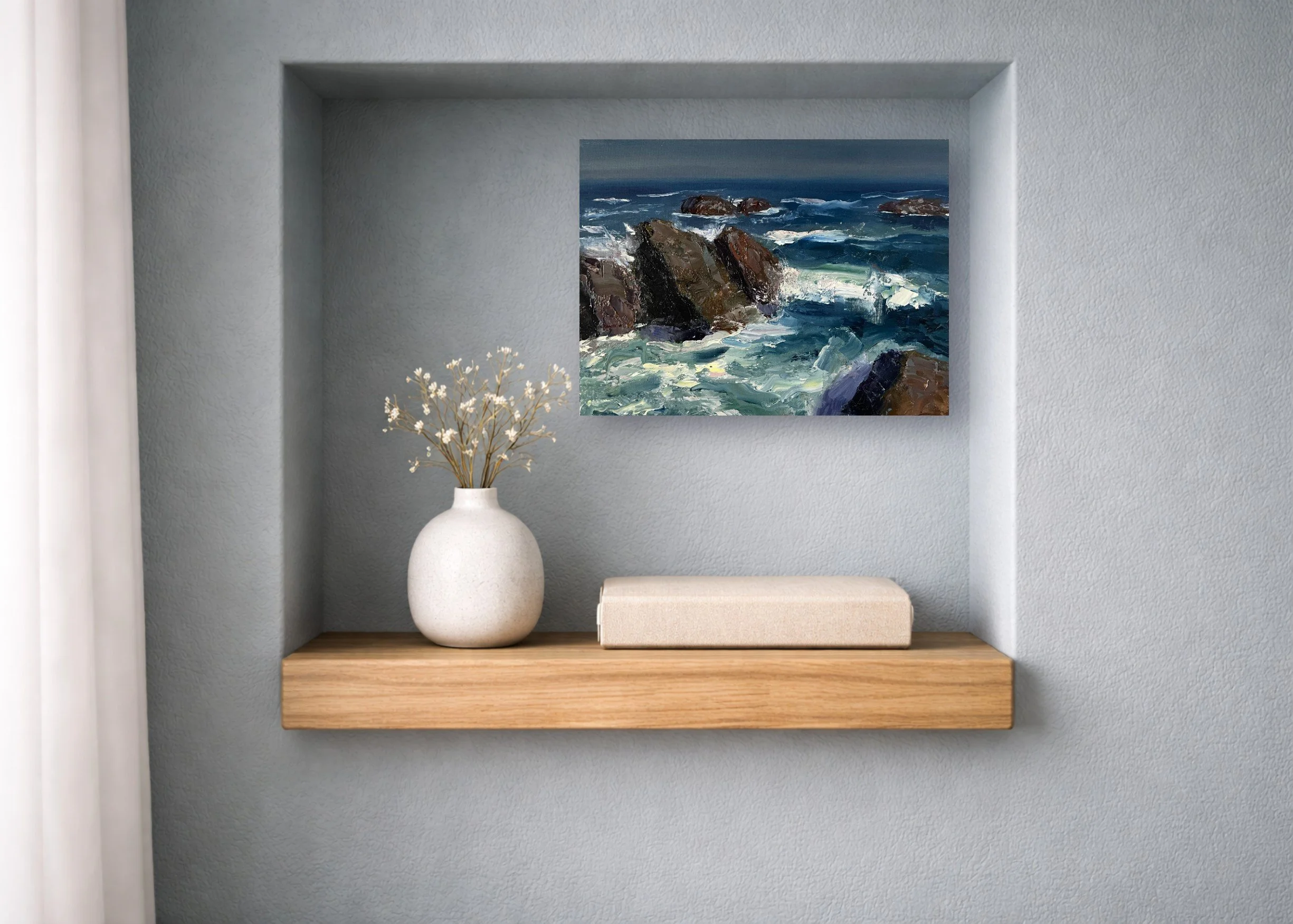 Olena Shyshkova Cliffs in Monterey Bay 2025 Wall.jpg