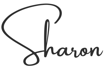 The word 'Sharon' written in cursive script.