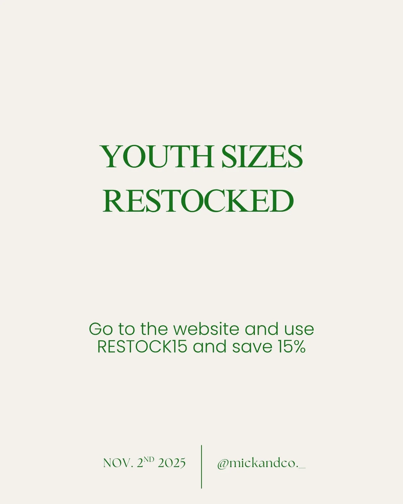 We just dropped a youth restock &mdash; all your favorite styles are back in stock! Perfect for the next generation of ballplayers who love to play hard and look good doing it. ⚾️🔥

Use code RESTOCK15 at checkout to save 15% on your order while supp