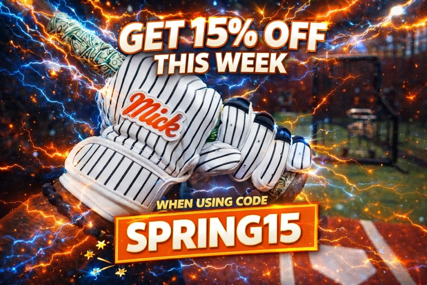 ⚡️ TURN UP THE HEAT THIS SPRING ⚡️

Power, precision, and style&mdash;this is what Mick &amp; Co. is all about. Our pinstripe gloves are built for players who bring electricity to every at-bat and confidence to every swing. Clean look. Pro feel. Game