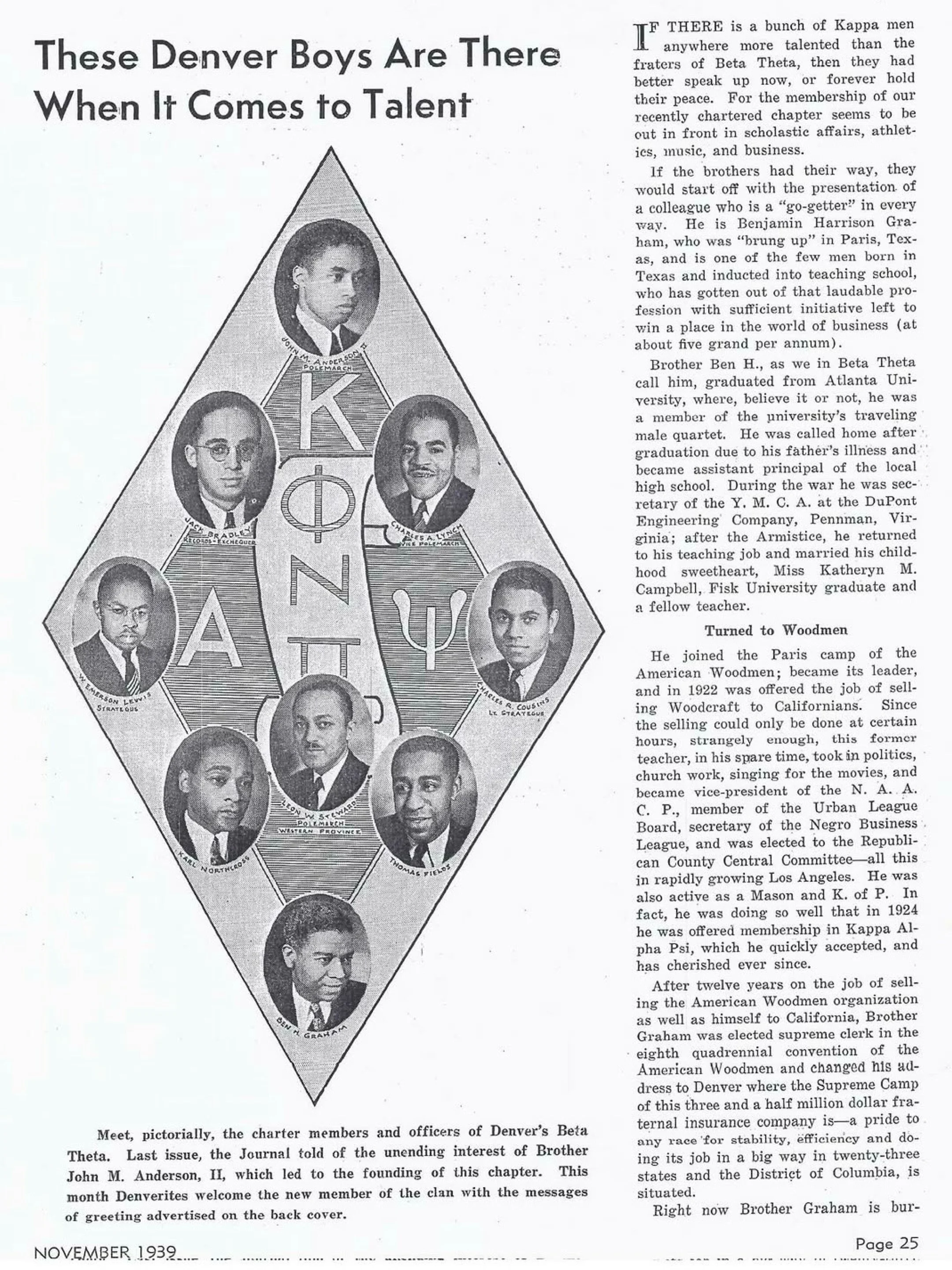 Beta Theta - None Greater!

&ldquo;If there is a bunch of Kappa men anywhere more talented than the fraters of Beta Theta, then they better speak of now or forever hold their peace&rdquo; 
- The Journal of Kappa Alpha Psi, 1939 Edition

Today we cele
