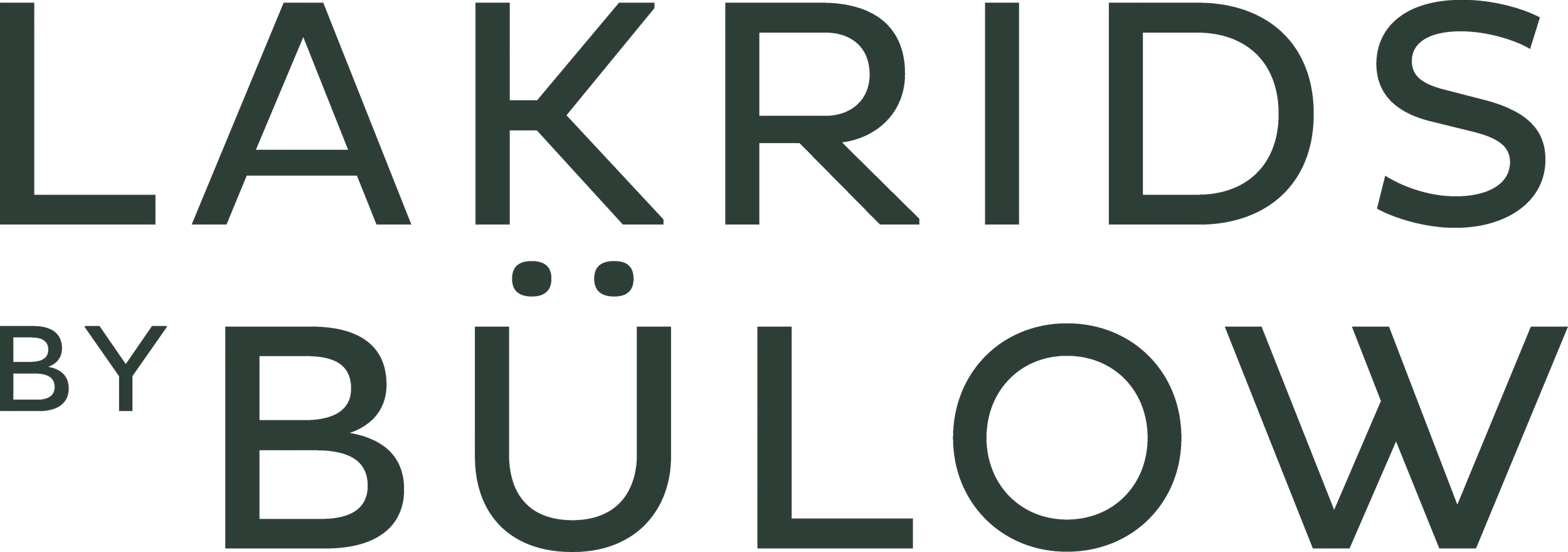 Lakrids by Bülow logo — premium Danish licorice partner brand stocked at Fjellsangin luxury cabin near Mt. Rainier