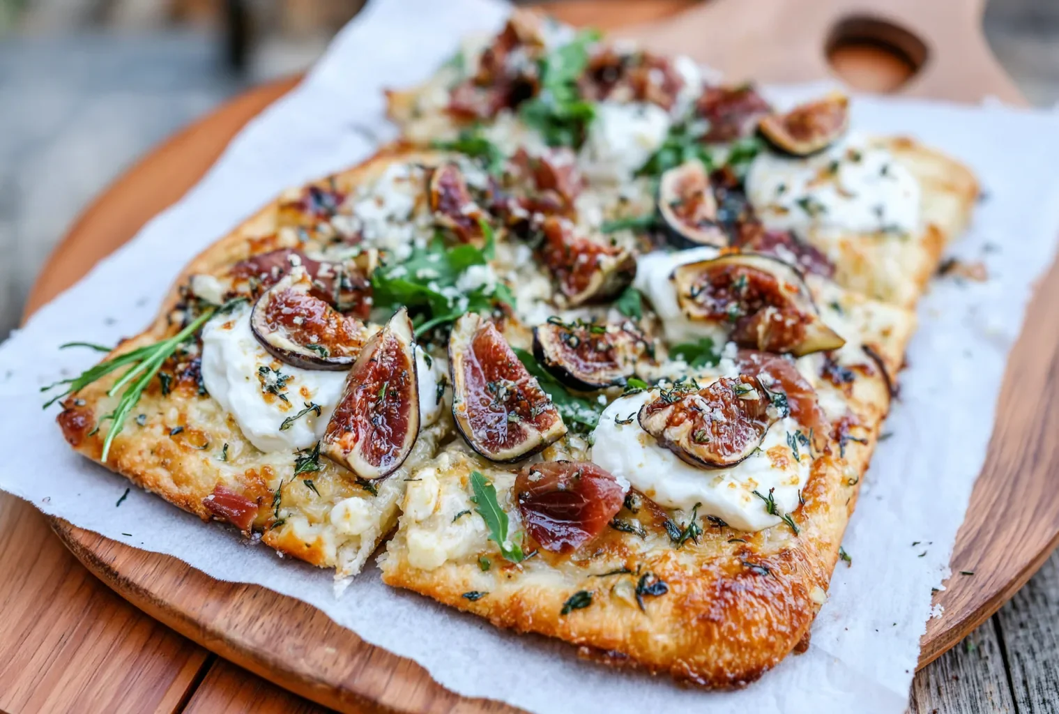 Mountain Pizza Night with fig and prosciutto pizza kit at Fjellsangin cabin near Mount Rainier