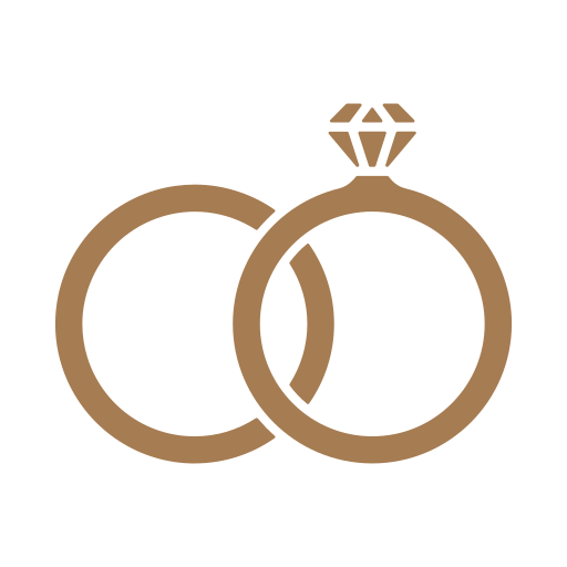 An icon of wedding rings