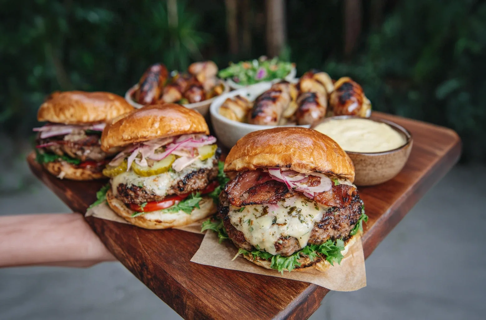 Grill Night Package for two with burgers and brats at Fjellsangin luxury cabin near Mount Rainier