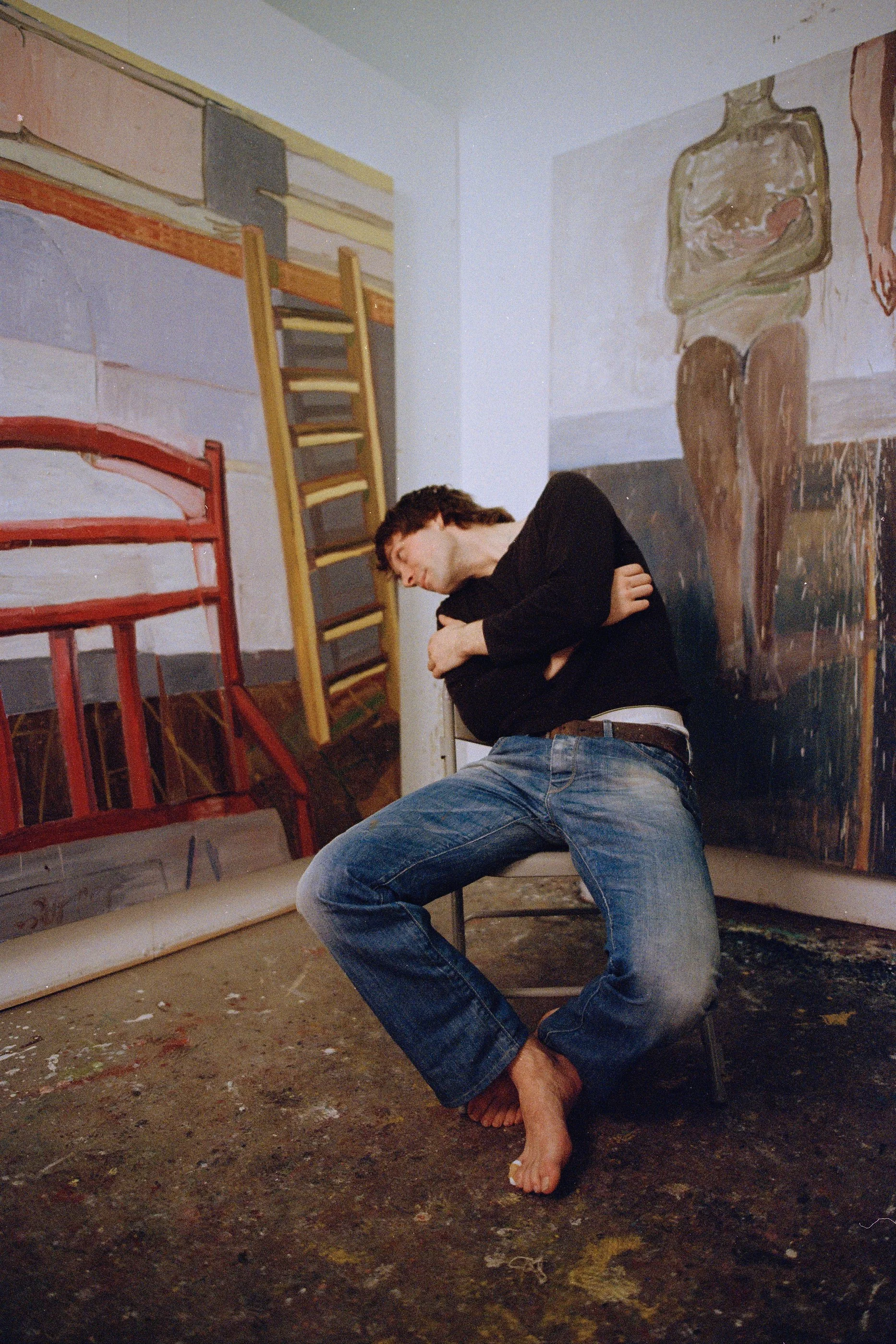 Anna Lauree and Angus White in their painting studios.
2026