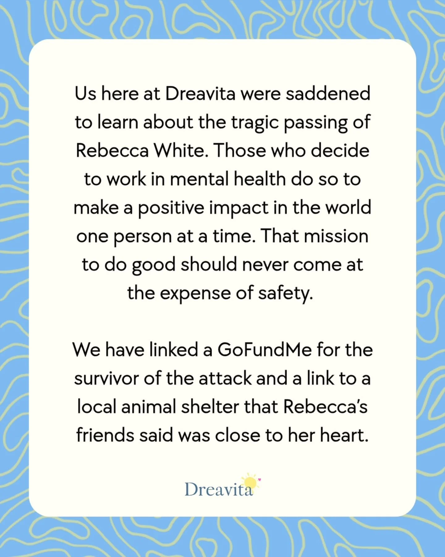 Please see the links in our bio to help. 🩵