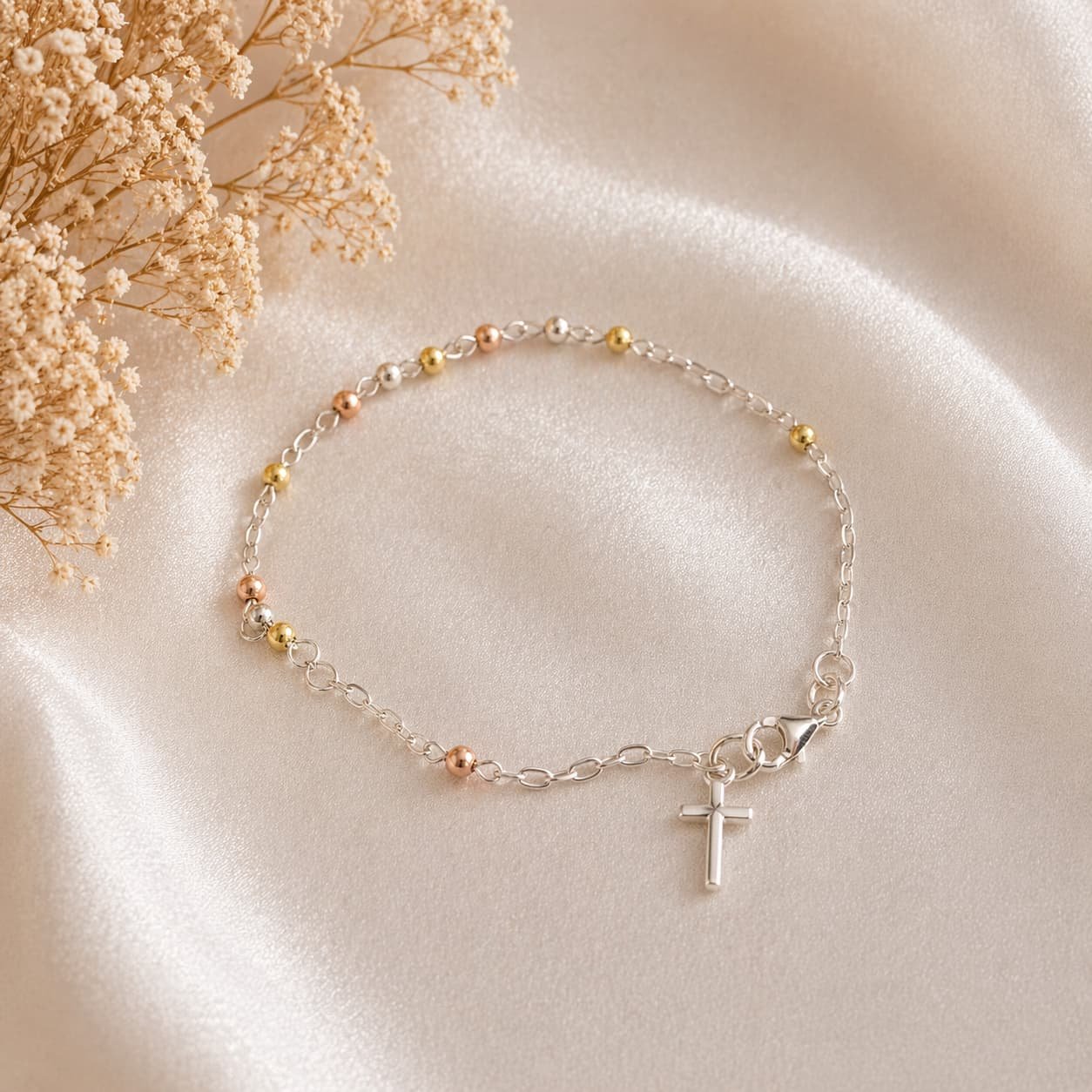 Pulsera Tipo Denario en Plata y Oro
