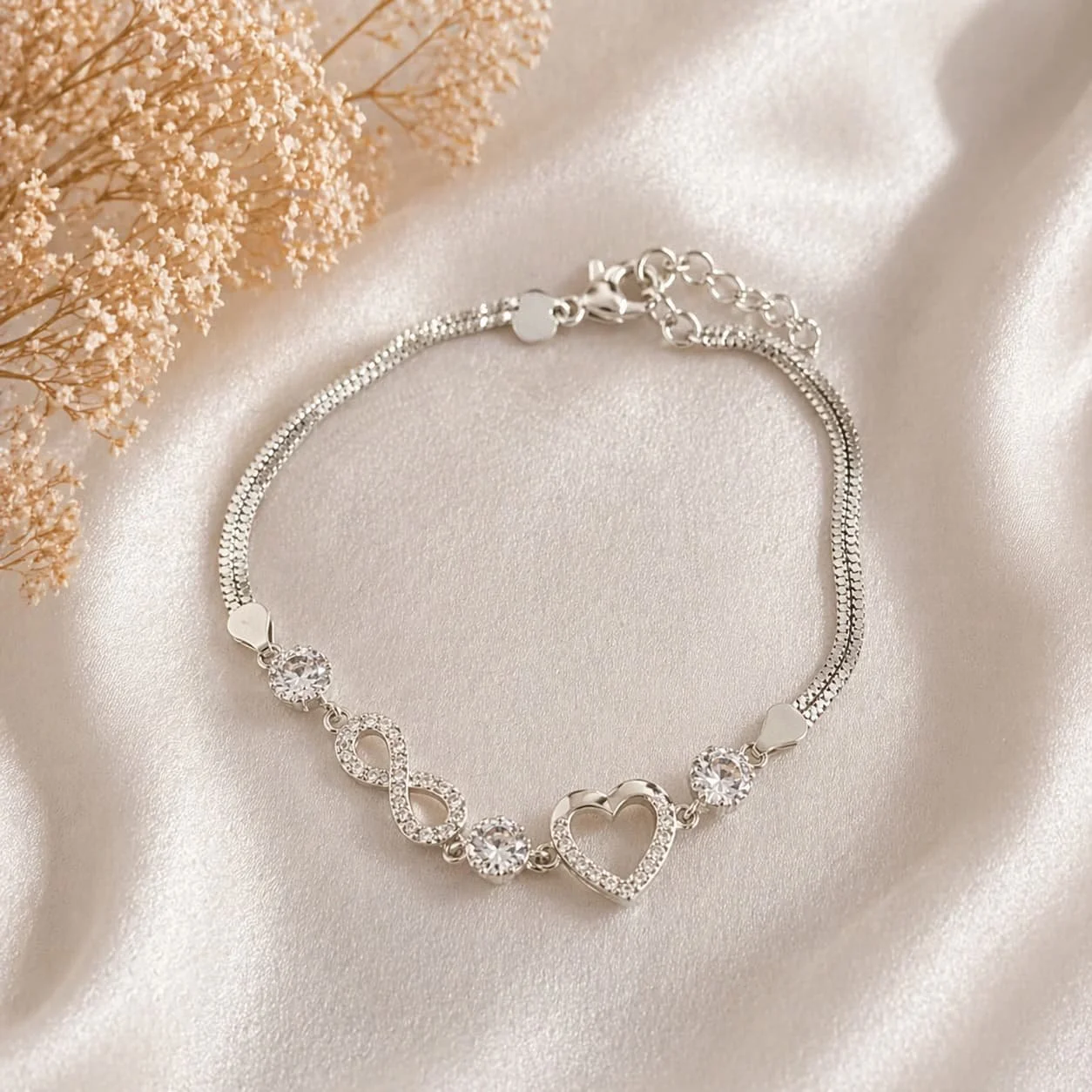 Pulsera Elegancia Infinita de Plata