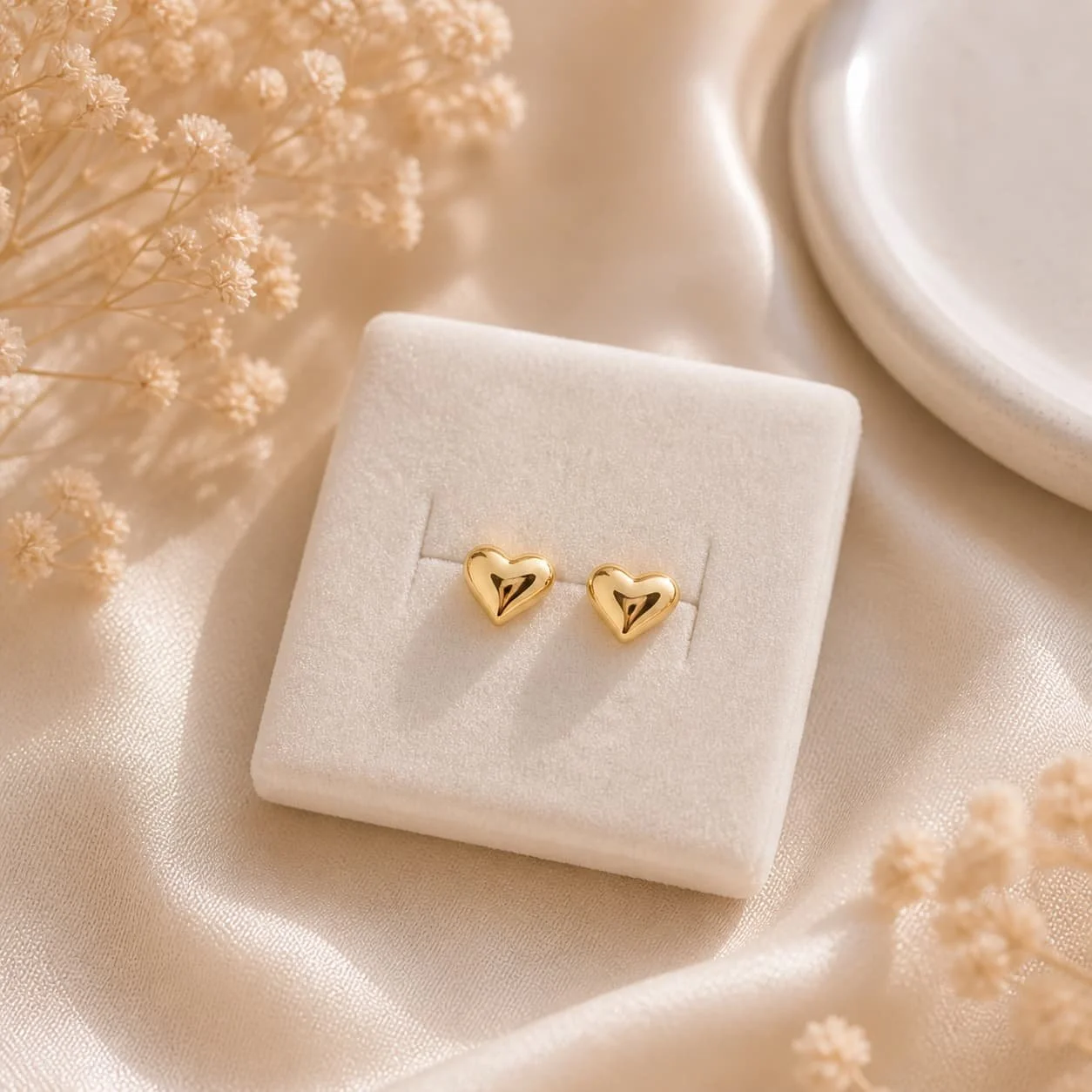 Topos Corazón en Oro Laminado 18 kl