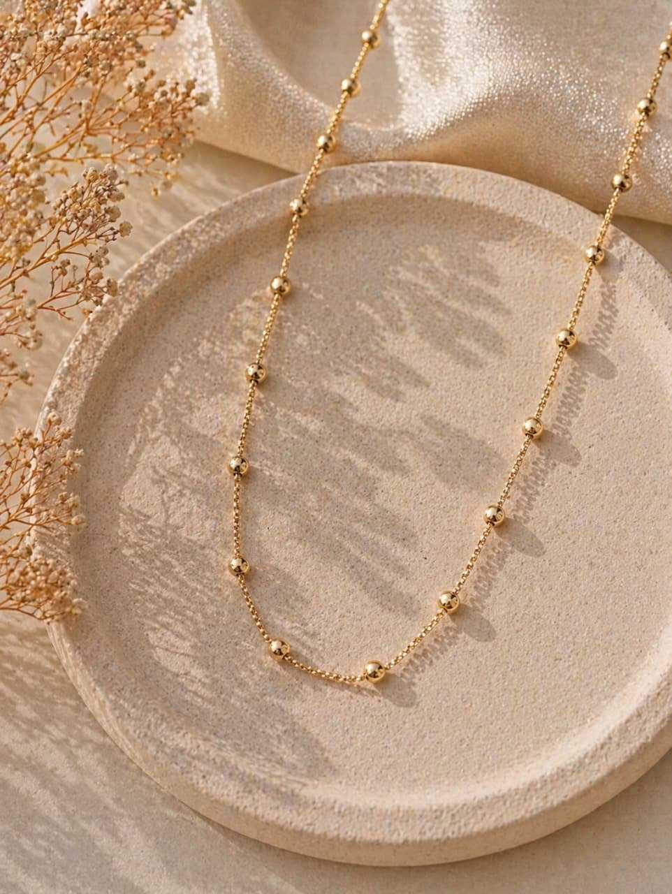 Cadena Elegancia Dorada 18K - 45 cm