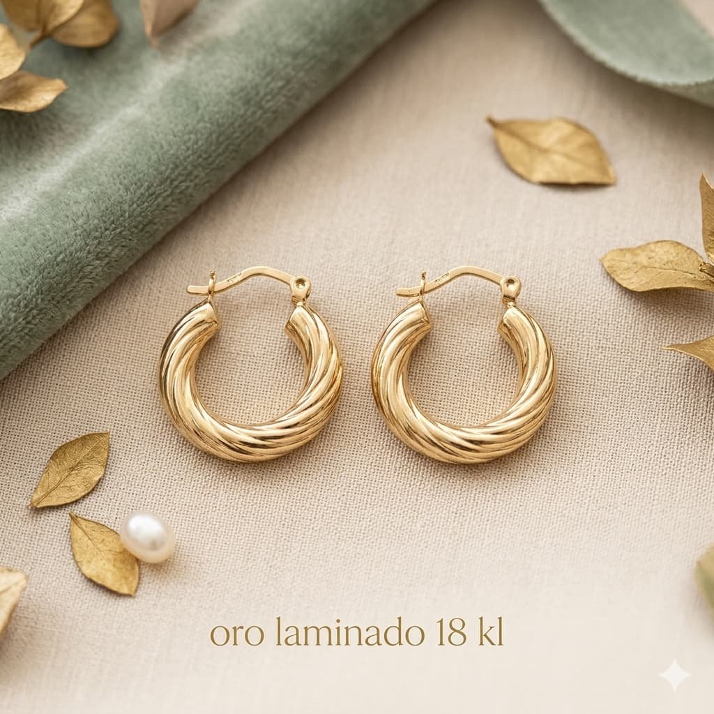 Candongas de Oro Laminado 18K