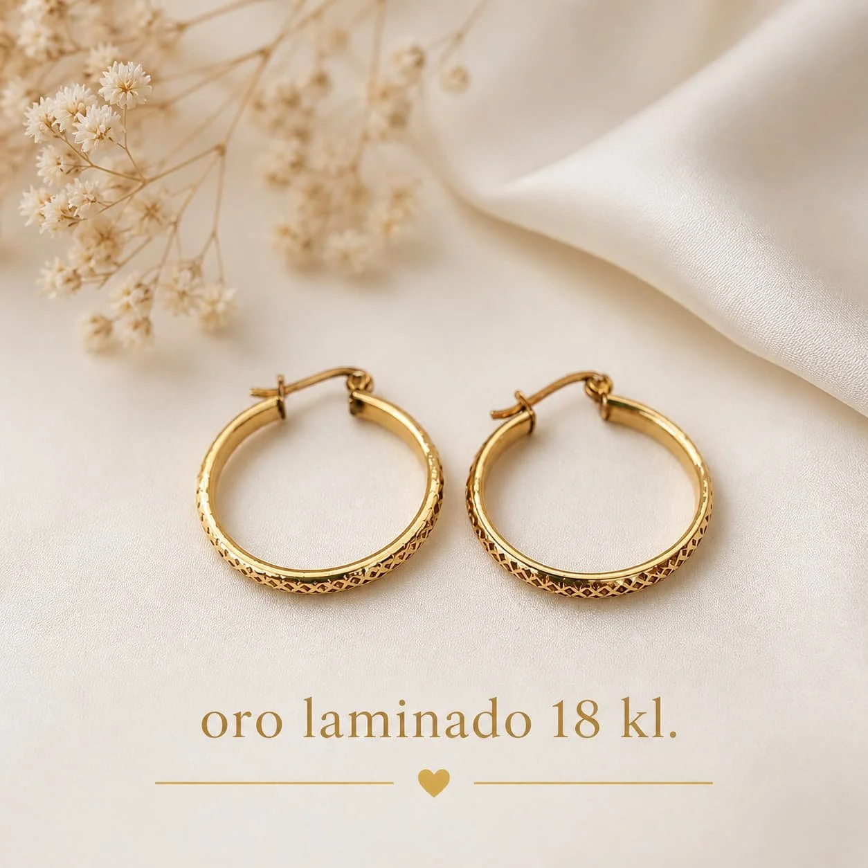 Candongas Elegantes en Oro Laminado 18K