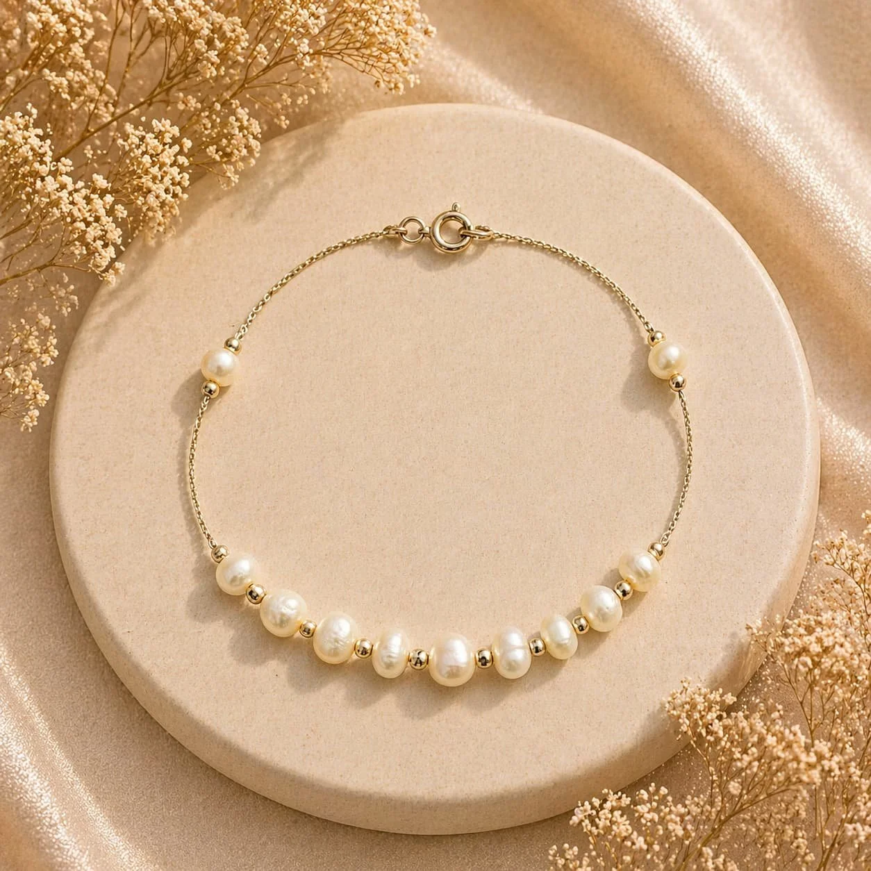 Pulsera Elegance en Plata y Perlas