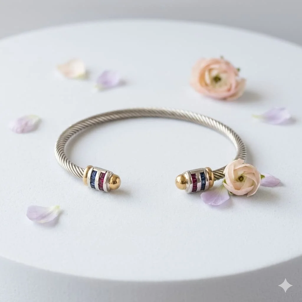 Pulsera Elegancia en Plata y Oro