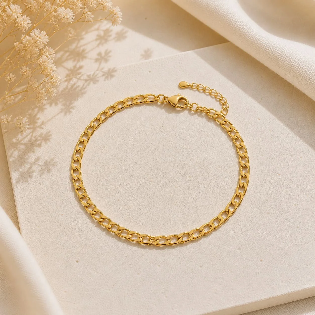 Tobillera Elegante en Oro Laminado 18 kt