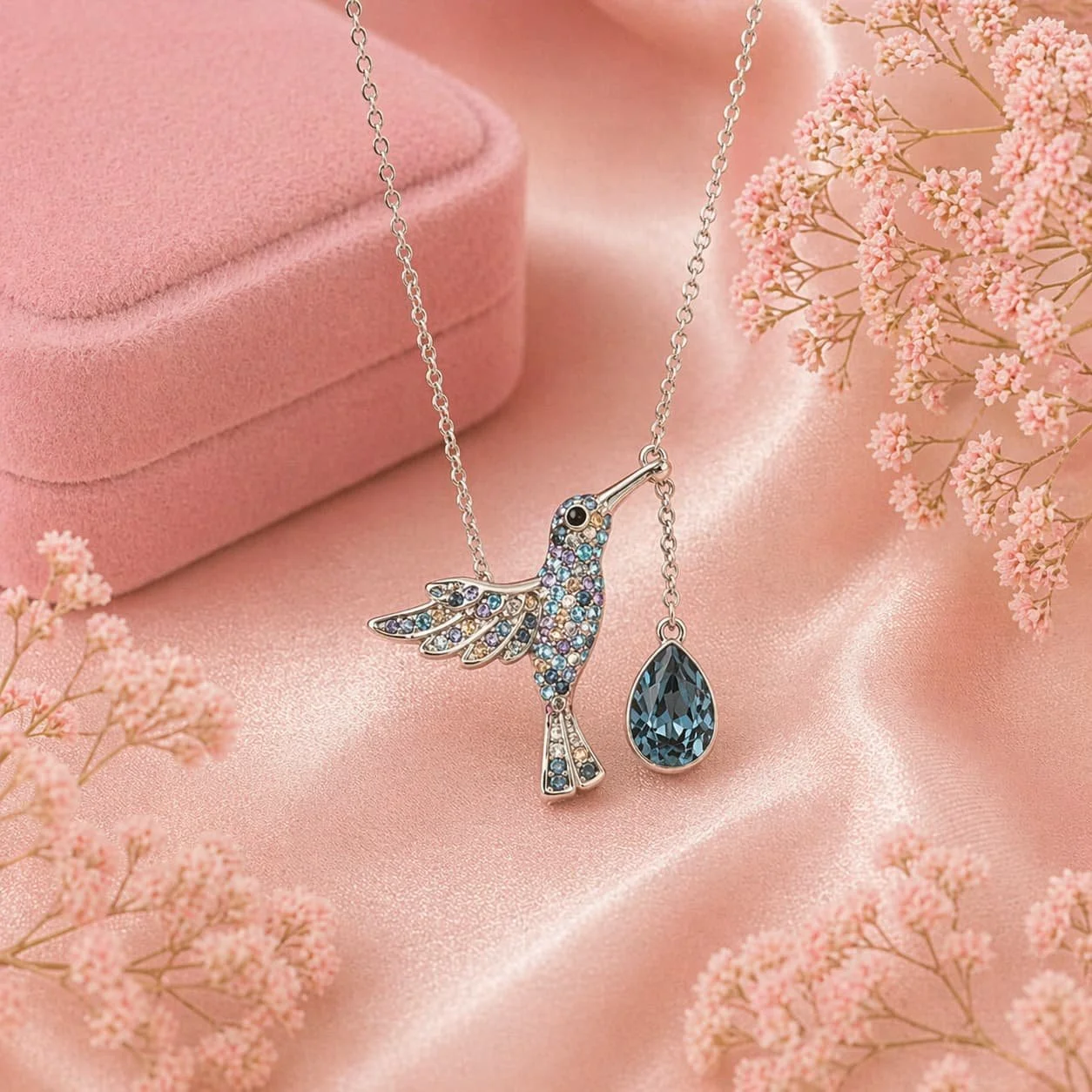 Cadena con Dije de Picaflor Deslumbrante