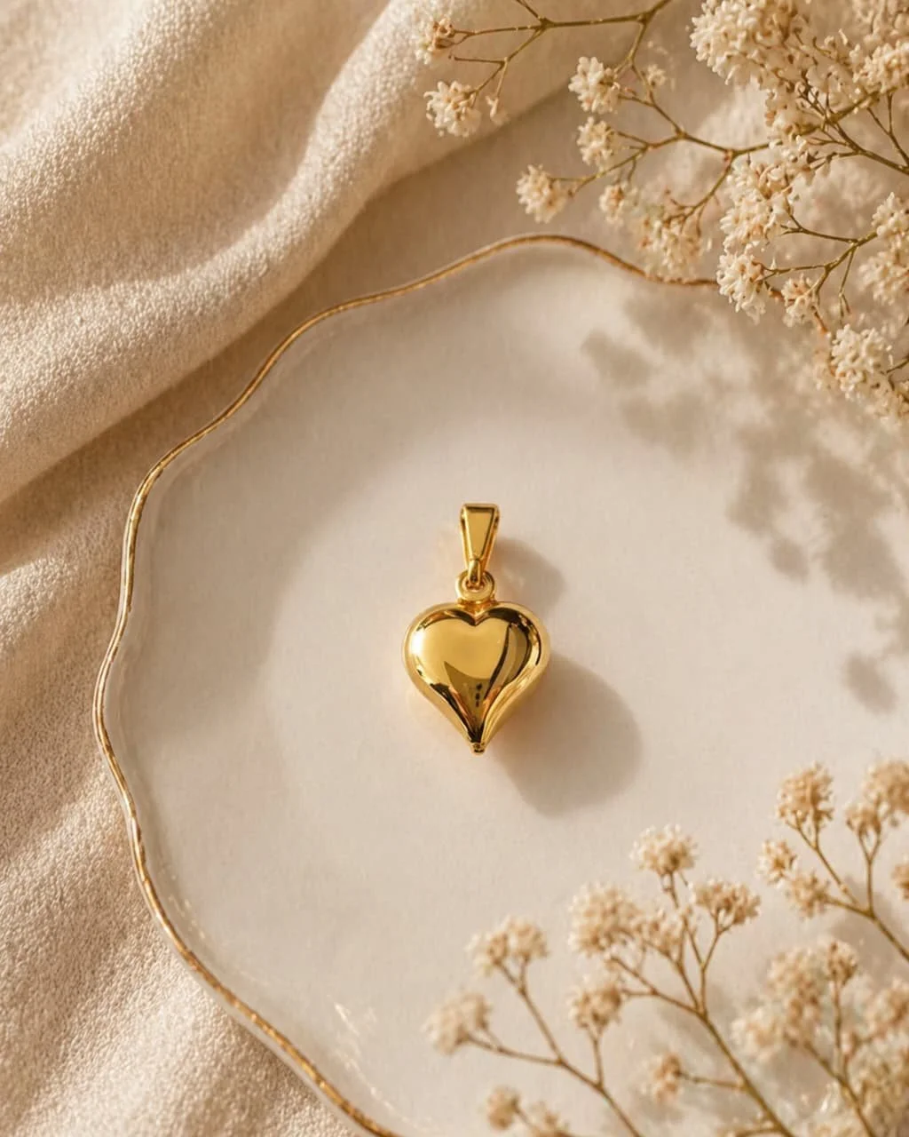 Dije Corazón de Oro Laminado 18K
