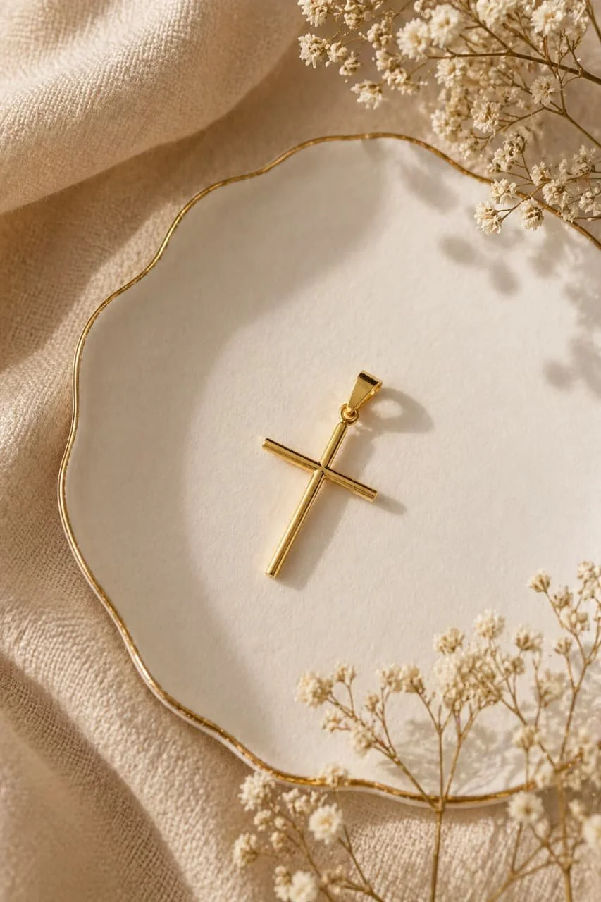 Dije Cruz en Oro Laminado 18K