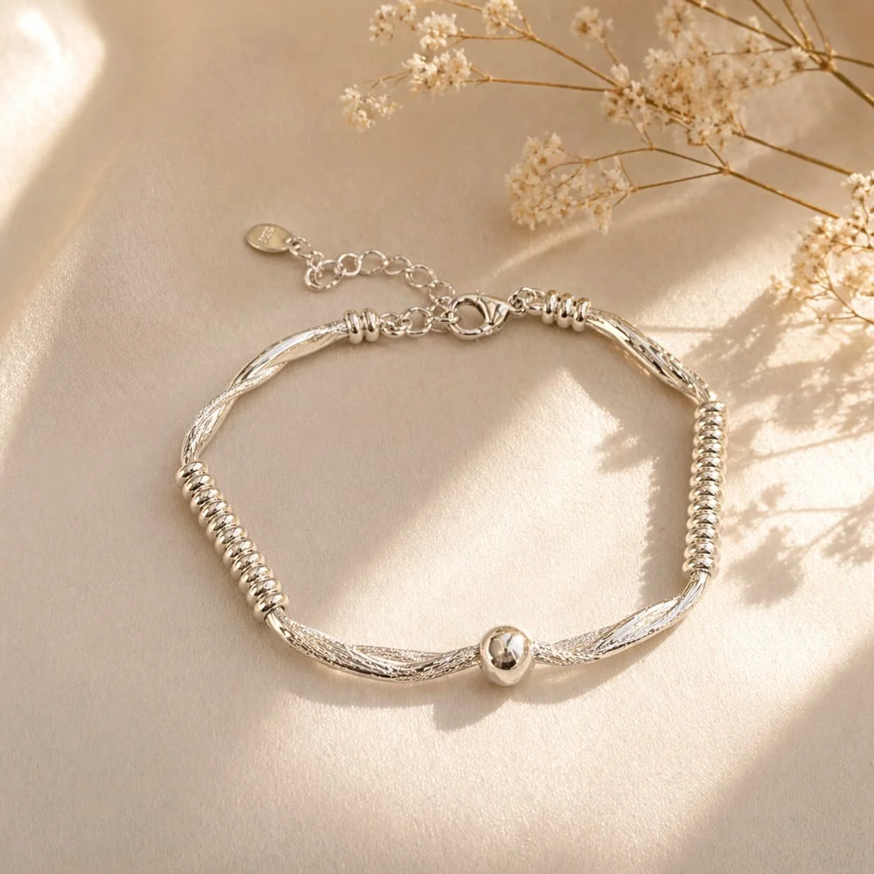 Pulsera Maciza de Plata Elegante