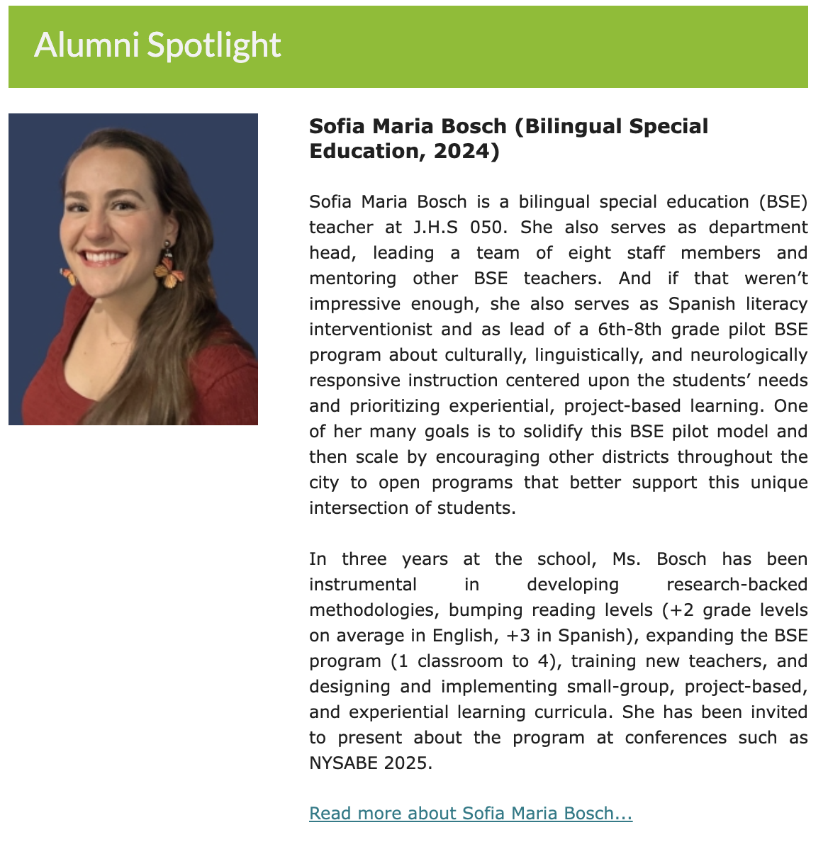Alumnus Spotlight 
by CCNY