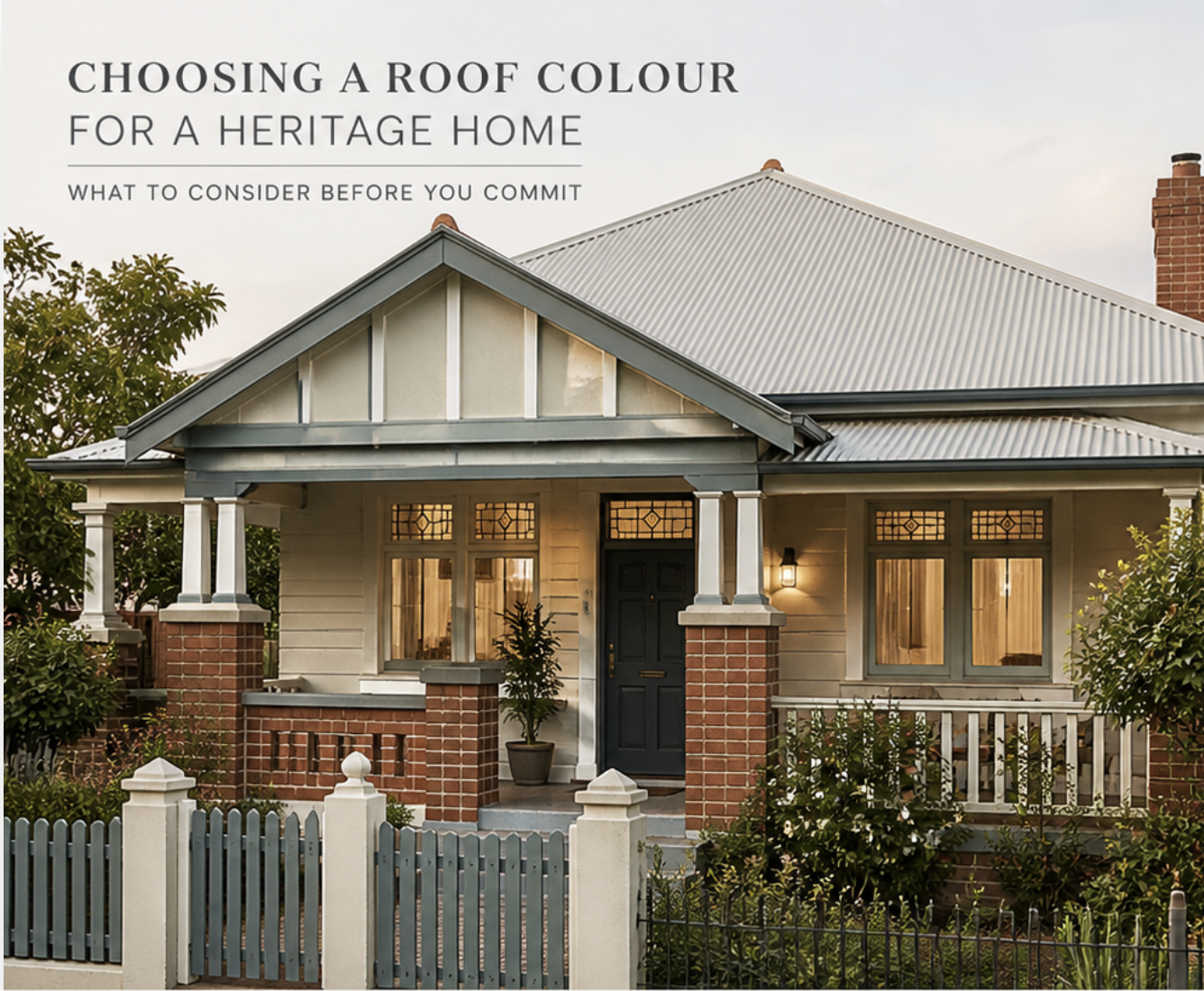 Choosing a Roof Colour for a Heritage Home —                                                               What to Consider Before You Commit