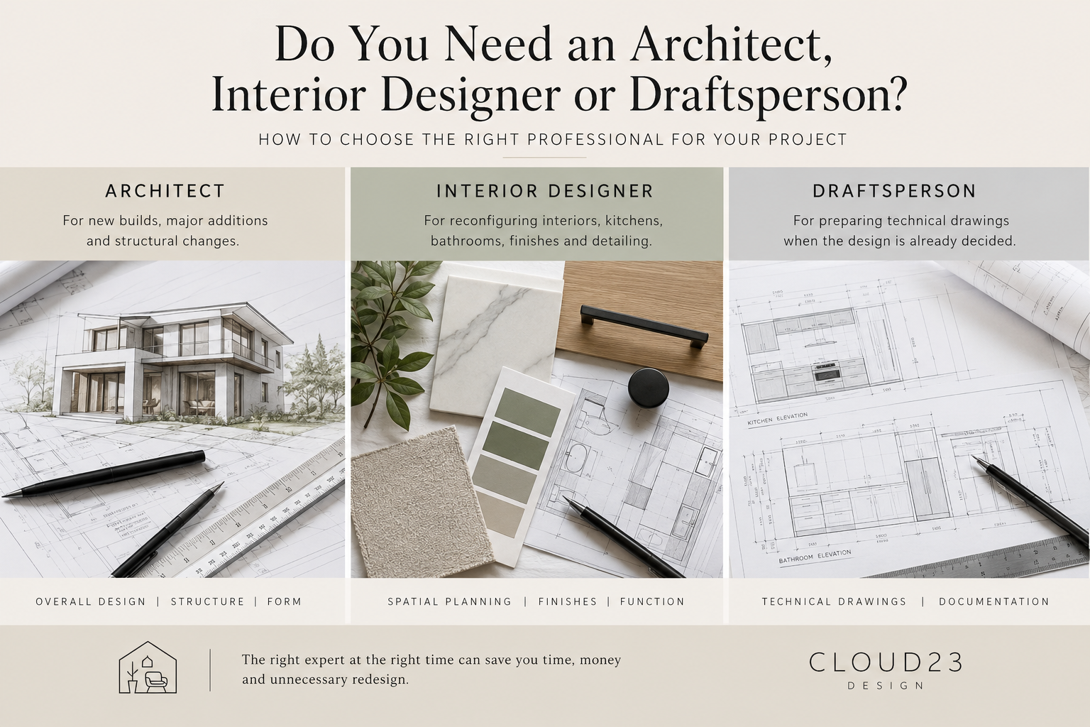 Do You Need an Architect, Interior Designer or Draftsperson?