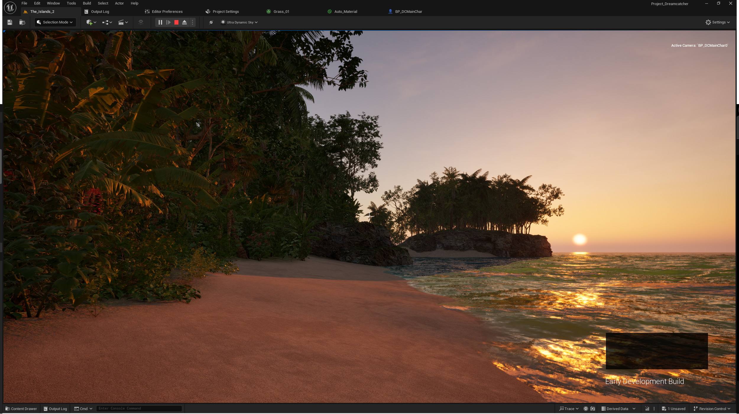 Island Environment concept in Unreal Engine