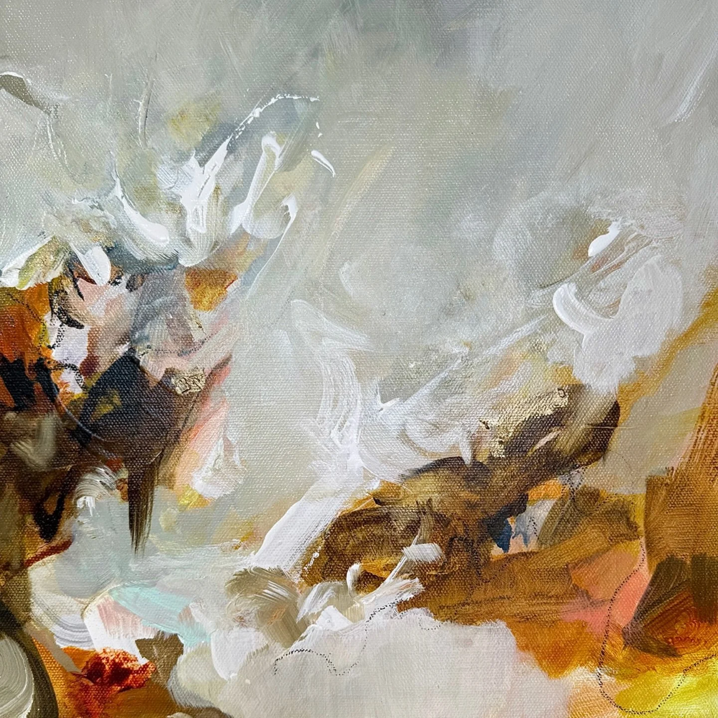 Small Gestures / 30x30 / mixed media (2025) *SOLD* before I even had time to post it. I loved this little piece so I&rsquo;m very pleased it took someone else&rsquo;s eye too &hellip; Enjoy new owner 😊