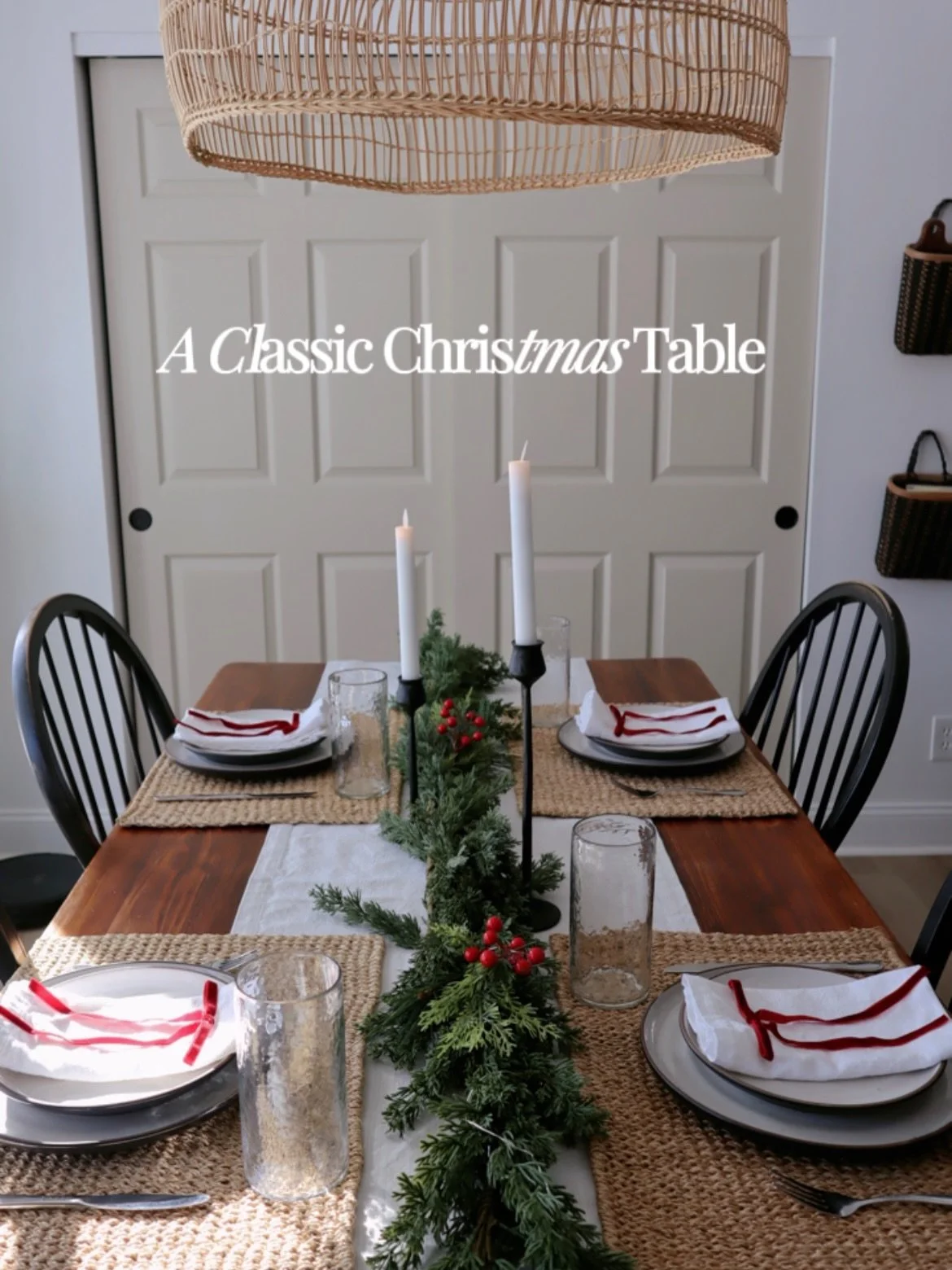 Layering a Christmas table with simple textures and soft holiday details.
#ChristmasTable #HolidayTablescape #ChristmasDecor #HolidayHosting #CozyChristmas