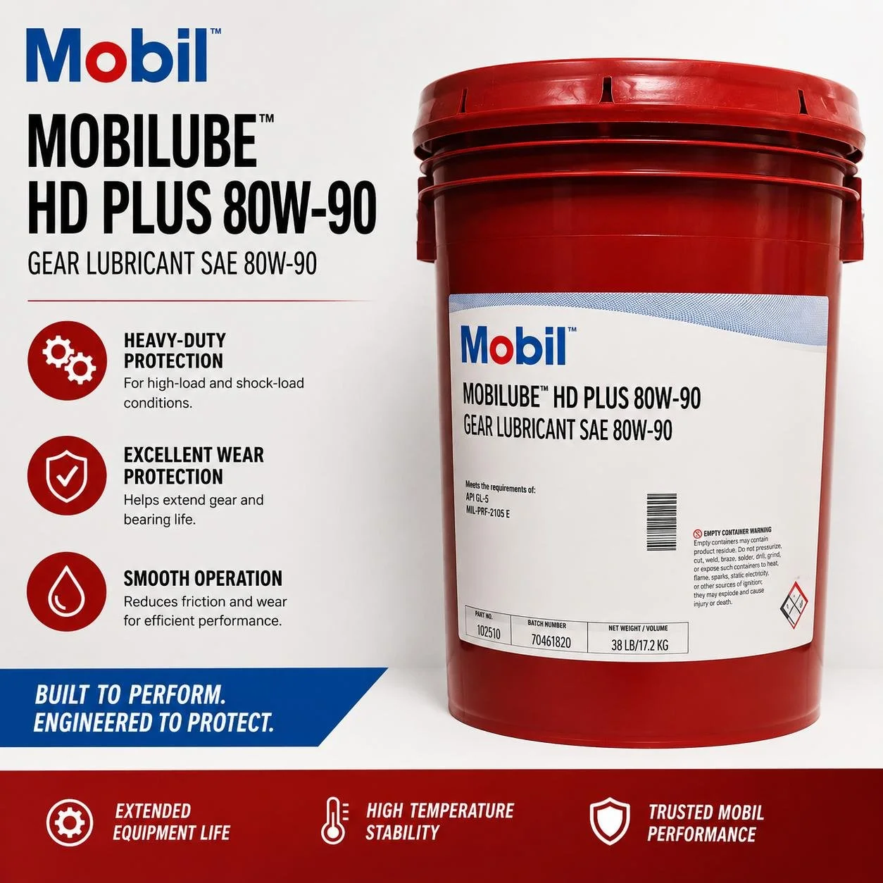 Mobil HD Plus 80W-90 (Gear Lubricant)