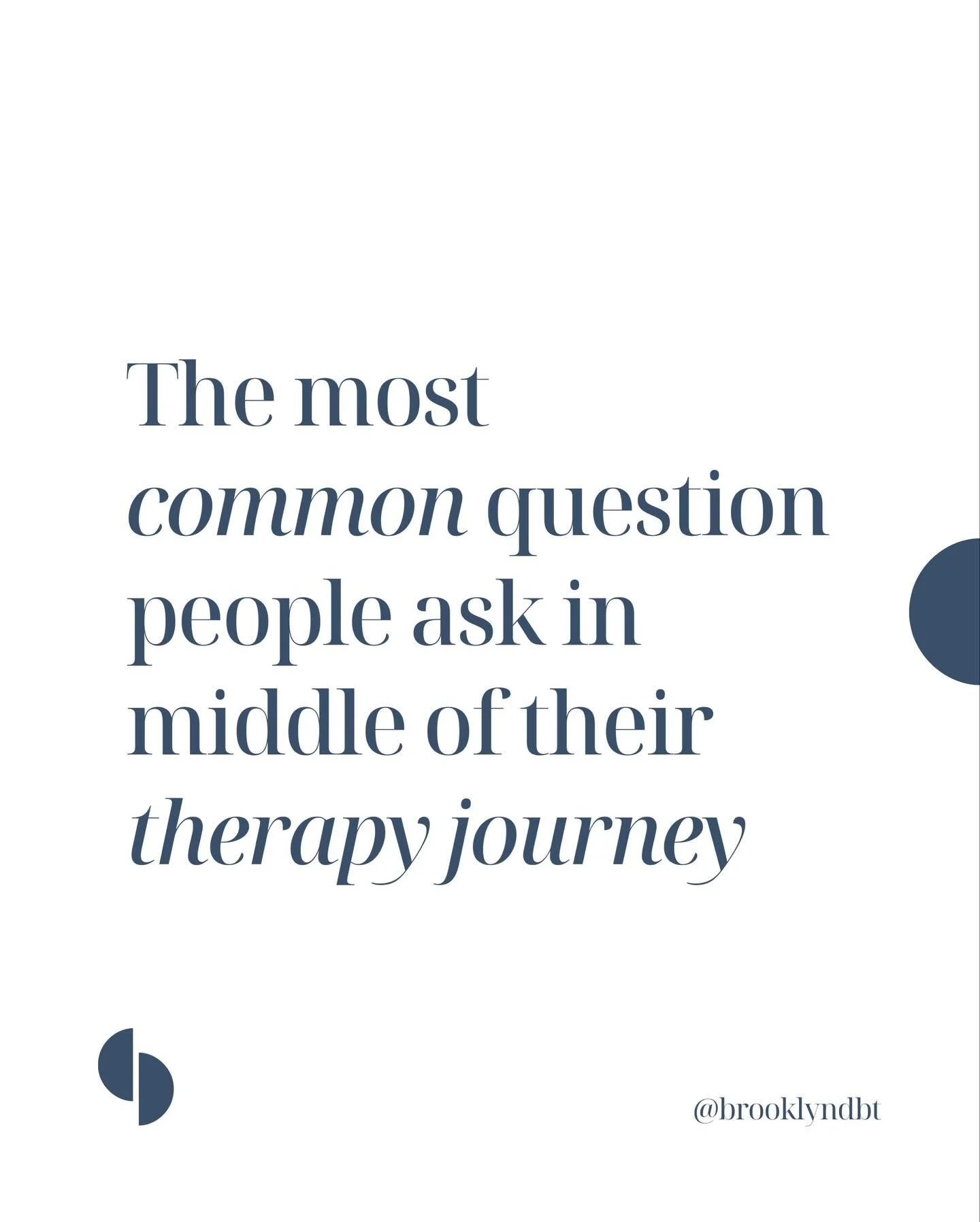 &ldquo;When will this end?&rdquo; is one of the most common questions in therapy.

The truth is: therapy isn&rsquo;t about reaching an endpoint.
 It&rsquo;s about noticing patterns, gaining insight, and learning to respond differently.

Change often 