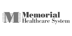 Logo of Memorial Healthcare System with a stylized "M" and text.