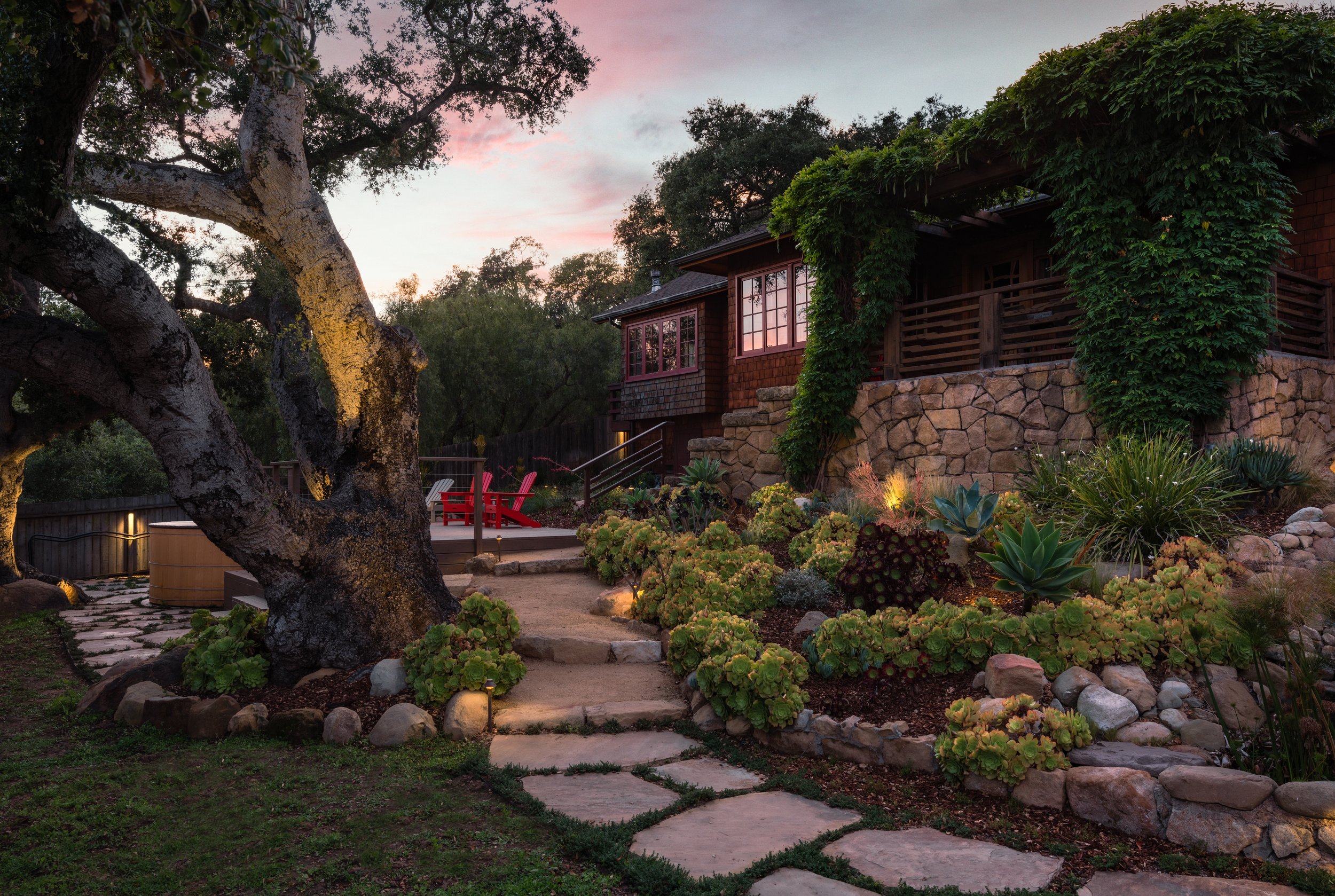 Manifest Building - Santa Barbara - Mission Hideaway - Landscape Design - Lighting Design