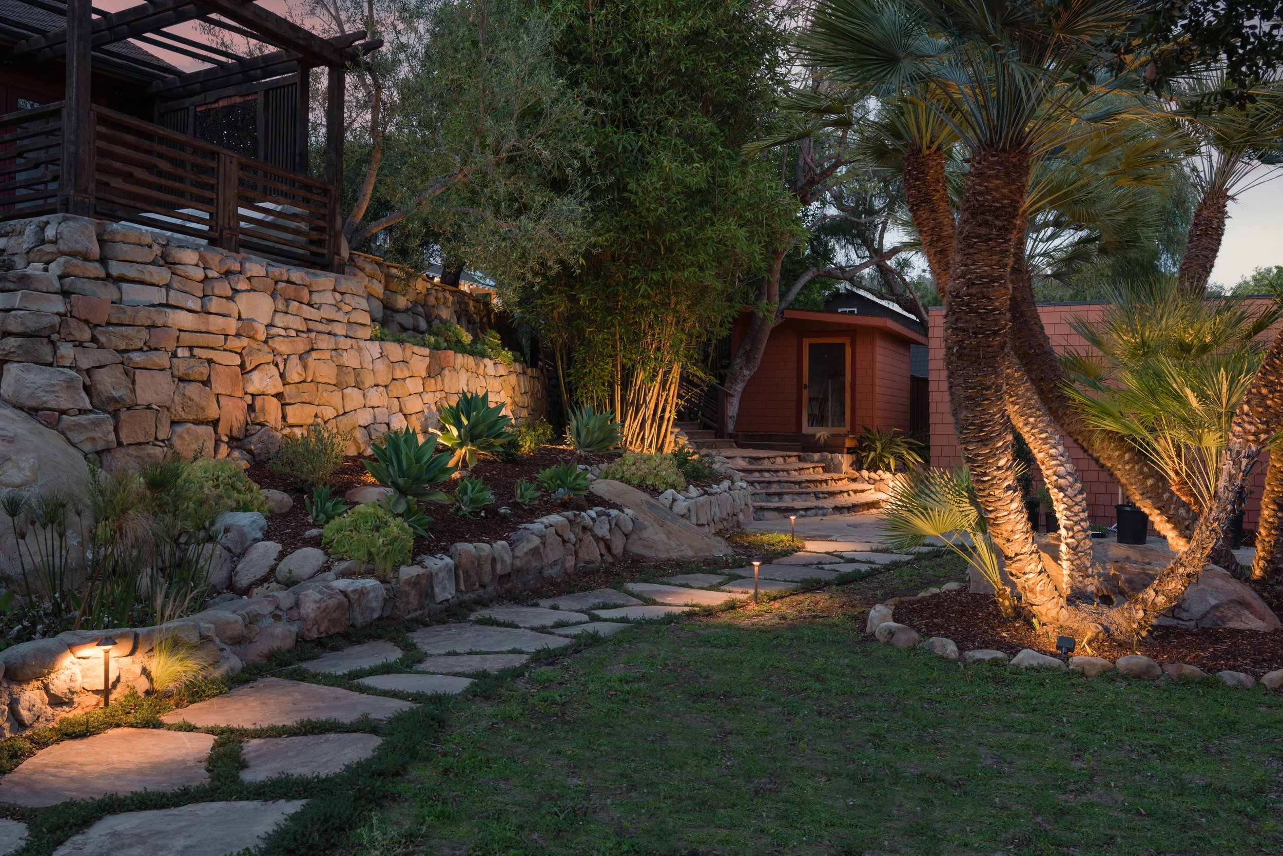 Manifest Building - Santa Barbara - Mission Hideaway - Landscape Design - Lighting Design
