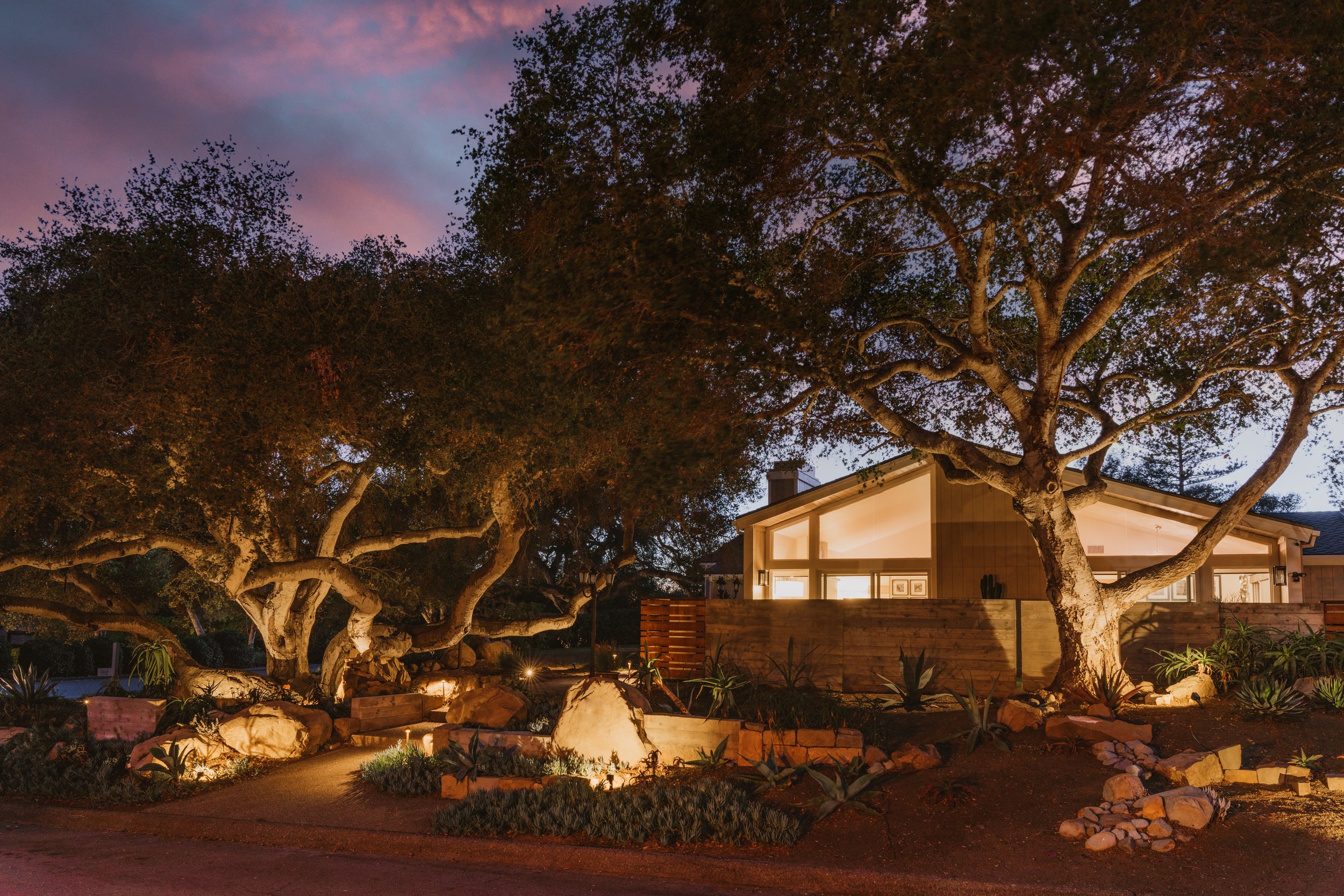 Manifest Building - Santa Barbara - Montecito Entry - Landscape Design - Lighting Design