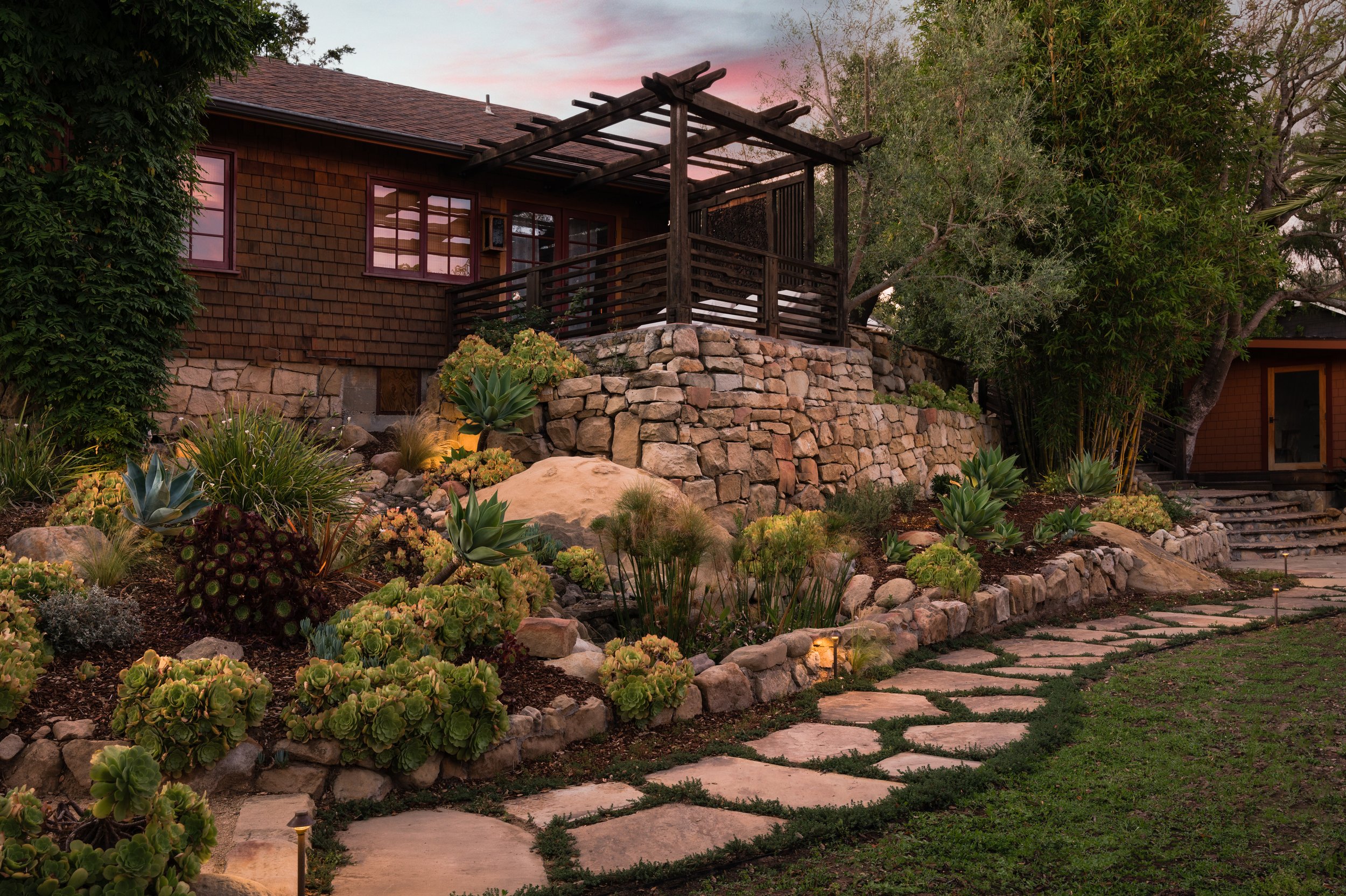 Manifest Building - Santa Barbara - Mission Hideaway - Landscape Design - Lighting Design