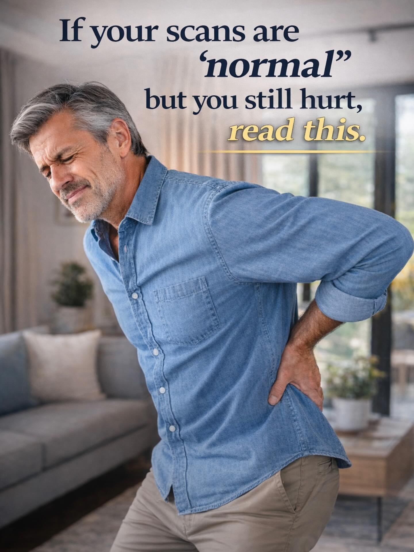 Being told your scans are &ldquo;normal&rdquo; while you&rsquo;re still in pain is incredibly frustrating.

Here&rsquo;s what most people aren&rsquo;t told: pain doesn&rsquo;t always show up on imaging.
A stressed or sensitized nervous system can cre