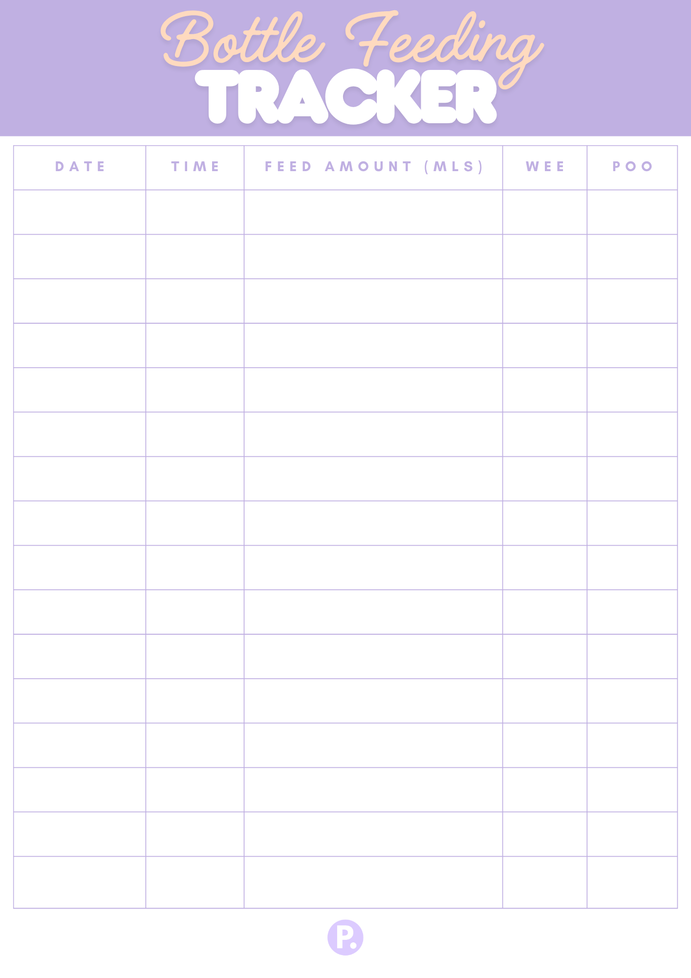 Bottle Feeding Tracker