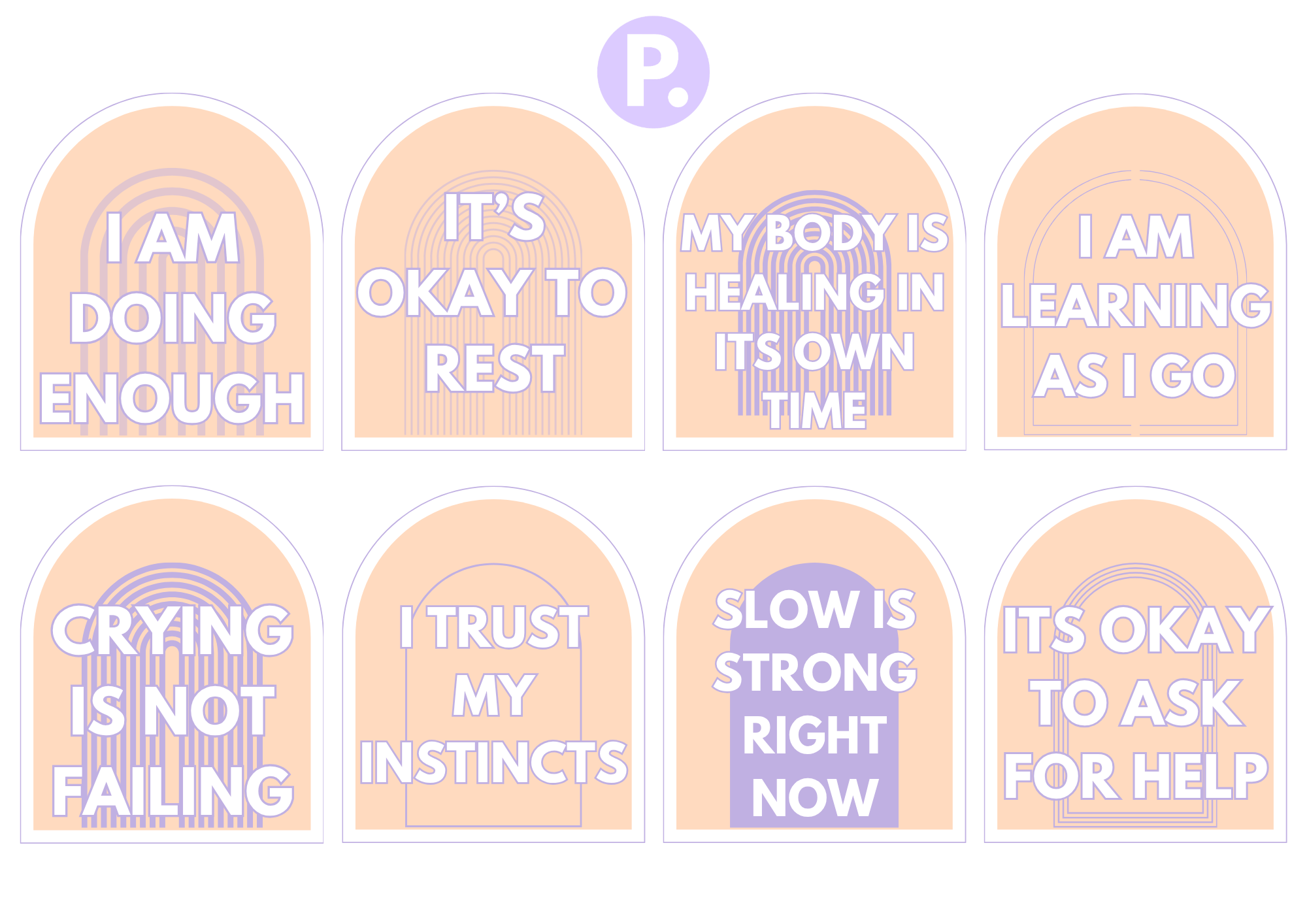 Postpartum Affirmation Cards