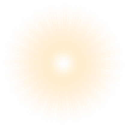 Bright glowing orange spherical object with radiating spikes and a luminous center.